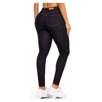 Jeans Vaquero Skinny Mujer Súper Elástico Colombiano Ajuste Ligeramente Pequeño