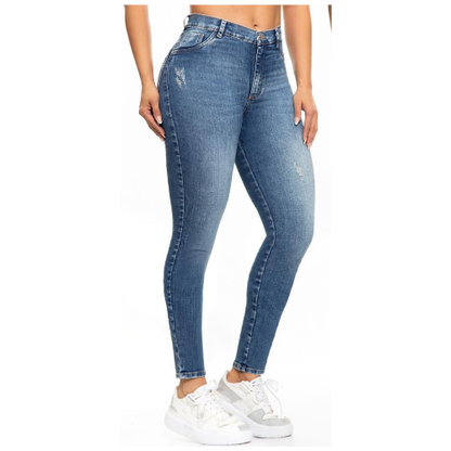 Jeans Vaquero Skinny Mujer Súper Elástico Colombiano Ajuste Ligeramente Pequeño