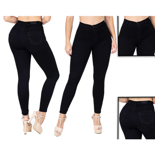 Jeans Vaquero Skinny Mujer Súper Elástico Colombiano Ajuste Ligeramente Pequeño