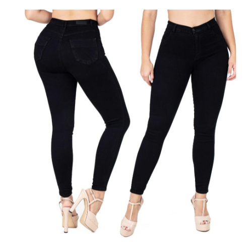 Jeans Vaquero Skinny Mujer Súper Elástico Colombiano Ajuste Ligeramente Pequeño